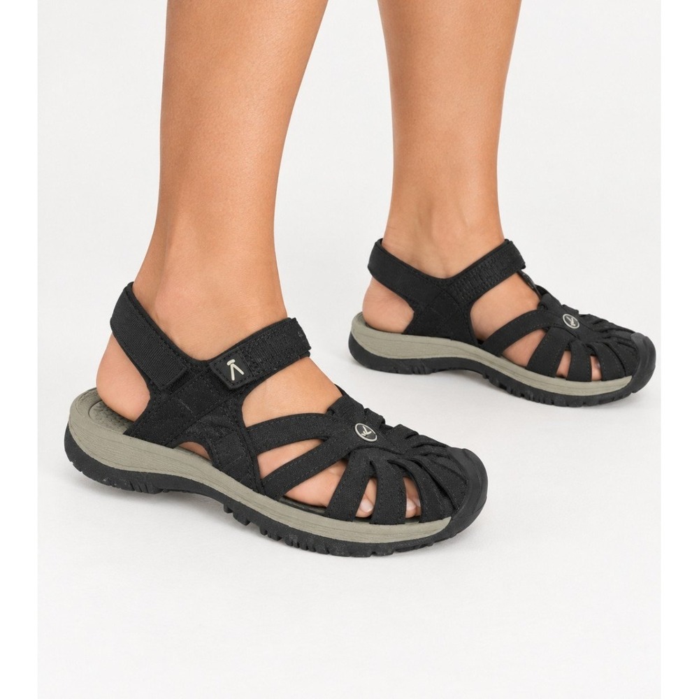 Keen Rose Sandal Women Size 9 Black Good Washable Hiking Outdoor 1008783